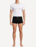Cueca Calvin Klein Low Rise Trunk Cotton New Re Issue Blue Logo Preta