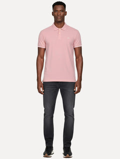 Polo Colcci Masculina Piquet Logo Bordado Rosa Claro