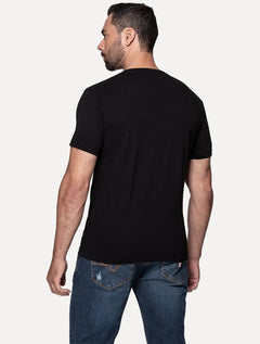 Camiseta Guess Masculina Rubber Logo Sash Preta
