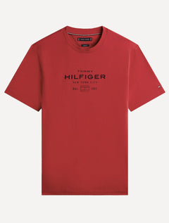 Camiseta Tommy Hilfiger Masculina Center New Stack Vermelha