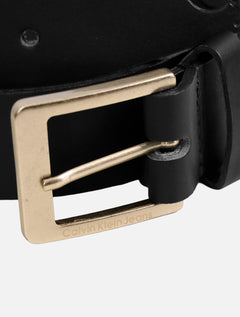 Cinto Calvin Klein Masculino Couro Queima CK Preto