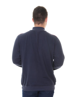 Moletom Nautica Masculino Full-Zip Logo Sleeve Azul Marinho