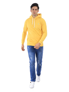 Moletom Ralph Lauren Masculino Canguru Hoodie Light Blue Icon Amarelo