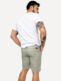 Bermuda King & Joe Sarja Masculina Slim Casual Noise Verde Claro