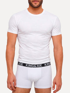 Cueca King & Joe Boxer Lisa Logo Branca Pack 2UN