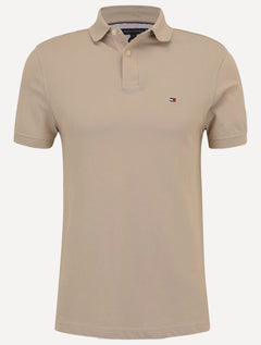 Polo Tommy Hilfiger Masculina Regular Piquet 1985 Marrom Claro