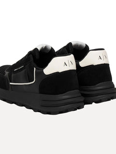 Tênis Armani Exchange Masculino Sneaker Running Black/Off-White