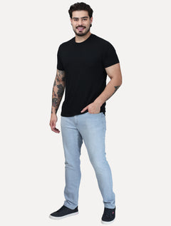 Calça Dudalina Jeans Masculina Slim Stretch Five Pockets Gold Icon Azul Claro