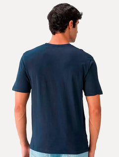 Camiseta Aleatory Masculina Grey Icon Azul Marinho