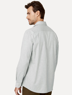 Camisa Dudalina Masculina Comfort Superfine Cotton Melange Verde Medio