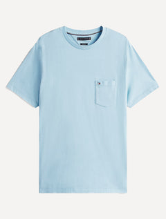 Camiseta Tommy Jeans Masculina Regular Pocket Azul Claro
