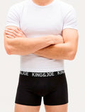 Cueca King & Joe Boxer Lisa Logo Preta Pack 2UN