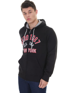 Moletom Aeropostale Masculino Hoodie 1987 Reg TMK New York Preto