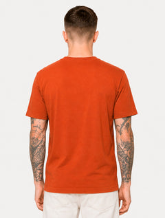 Camiseta Individual Masculina Comfort Pima Soft Touch Logo Laranja