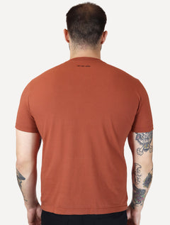 Camiseta Von der Volke Masculina Origineel Velvet Dark Lion Terracota