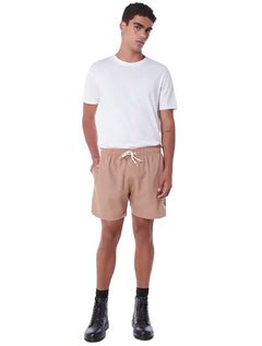 Short John John D'Água Reto Fallen Star Cáqui Médio