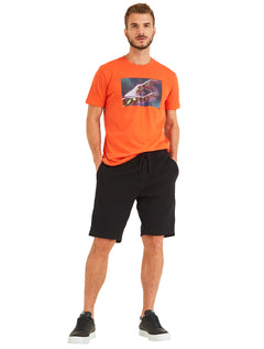 Camiseta Forum Masculina Slim Abstract Hand Laranja