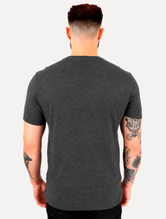 Camiseta Guess Masculina Los Angeles Logo Block Cinza Escuro