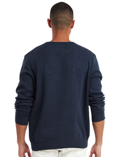 Blusa Aeropostale Masculina Tricot Aero Patch US Flag Azul Marinho