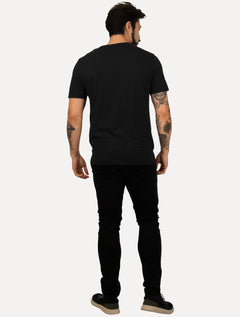 Camiseta Individual Masculina Slim Light Logo Preta