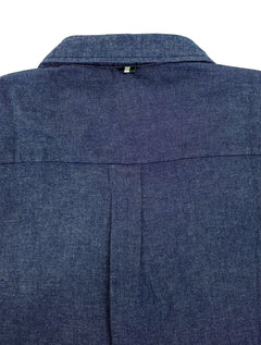 Camisa Reserva Masculina Casual Enxuto Jeans Azul Índigo