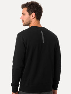 Moletom Calvin Klein Jeans Masculino Crewneck Light Front Logo Preto