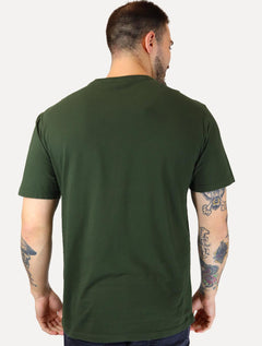 Camiseta Von der Volke Masculina Origineel Lion Stripe Verde Escuro