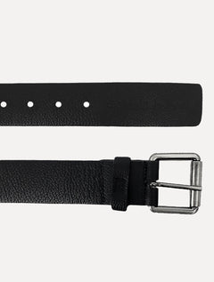 Cinto Calvin Klein Jeans Masculino Couro Roller Logo Preto