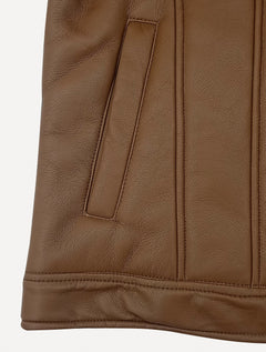 Jaqueta Pacific Blue Masculina Sherpa PU Marrom