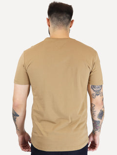 Camiseta Tommy Hilfiger Masculina Center New Stack Marrom