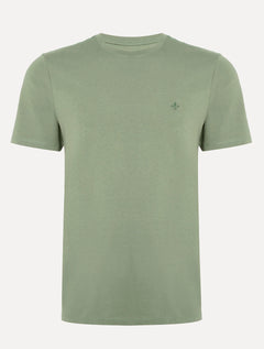 Camiseta Dudalina | Masculina Essentials Modal Logo Verde Oliva