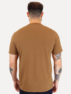 Camiseta Calvin Klein Jeans New Re Issue Frontal Logo Marrom