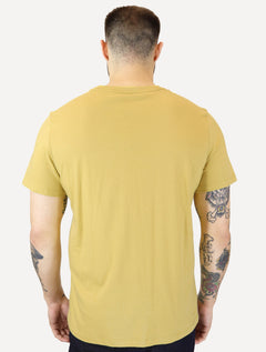 Camiseta Ellus Masculina Cotton Fine Easa Duocolor Mostarda