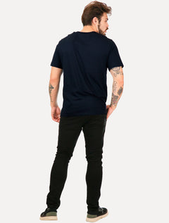 Camiseta Individual Masculina Comfort Icon Azul Marinho