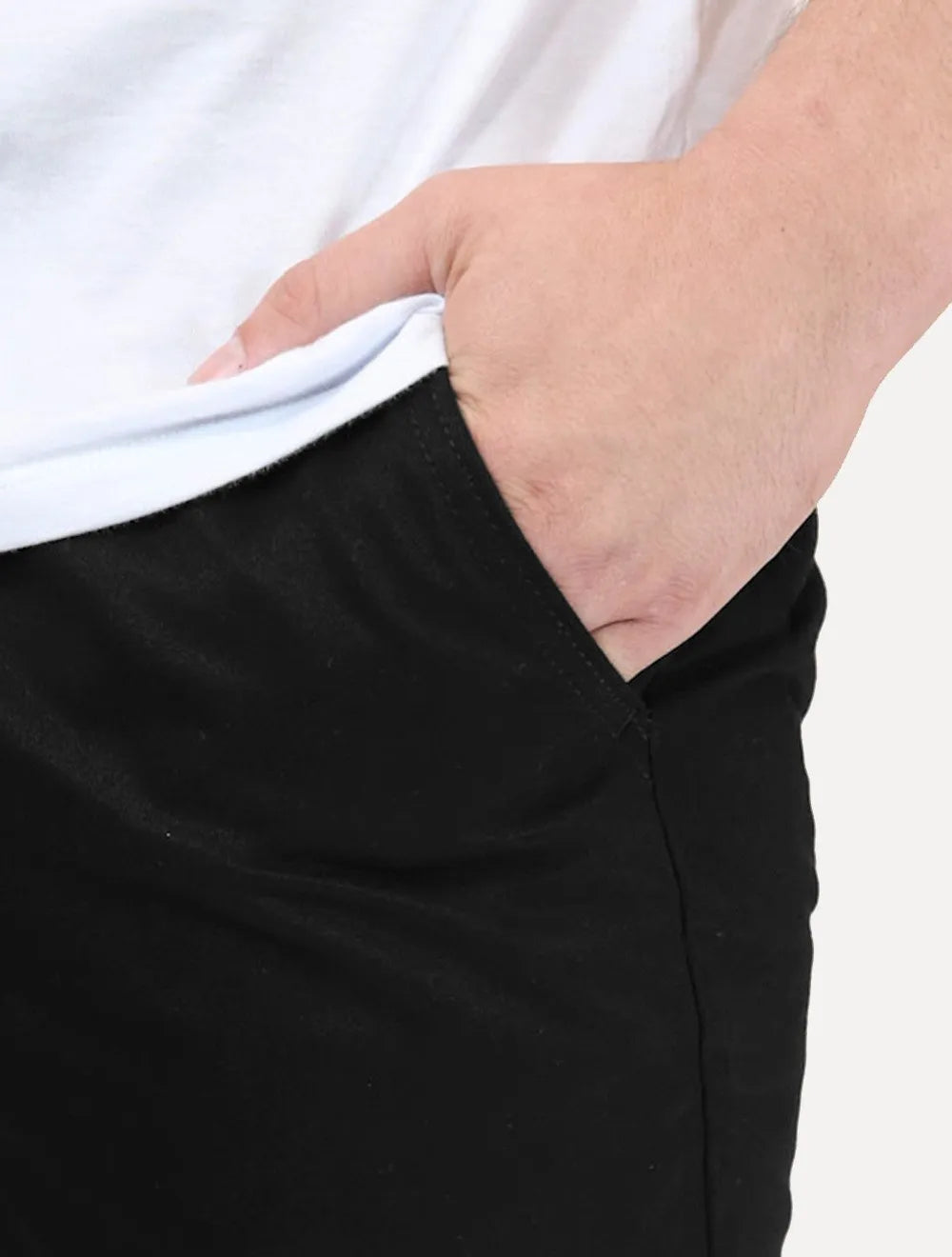Bermuda Levis Masculina Sarja Chino Straight Preta