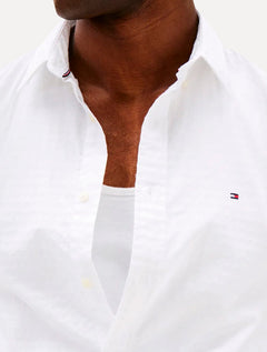 Camisa Tommy Hilfiger Masculina Regular Flex Pop Dobby Branco