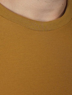 Camiseta King & Joe Masculina Mini Quadrille Slim Mostarda Ocre