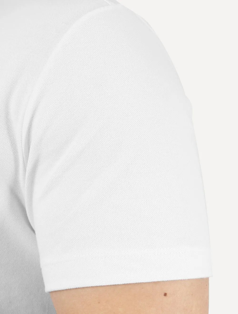 Camiseta Calvin Klein Masculina Piquet Rubber Patch Mono Logo Branca