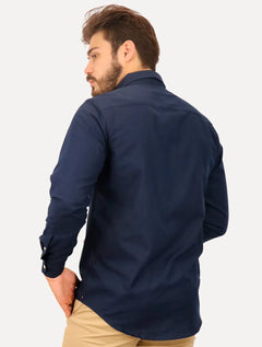 Camisa Tommy Hilfiger Masculina Regular Core Oxford Azul Marinho