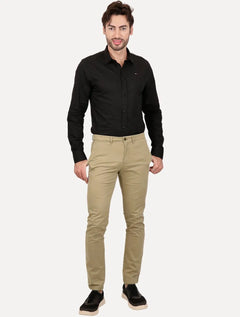 Calça Tommy Hilfiger Masculina Slim Bleeker THFlex Chino Stretch Cáqui