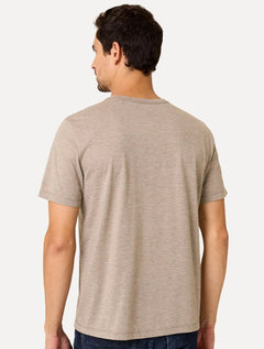 Camiseta Dudalina Masculina Basic Essential Caqui Escuro Mescla