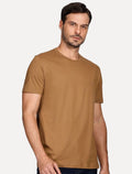 Camiseta Aramis Masculina Basic Lisa Marrom Mascavo