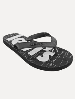 Chinelo Levis Poster Logo Preto