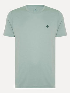 Camiseta Dudalina Masculina Ultrasoft Pima Cotton Logo Verde Claro