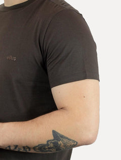 Camiseta Ellus Masculina Cotton Fine Duocolor Classic Marrom Escuro