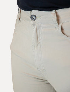 Calça Ellus Sarja Color Twill Slim Cinza Claro