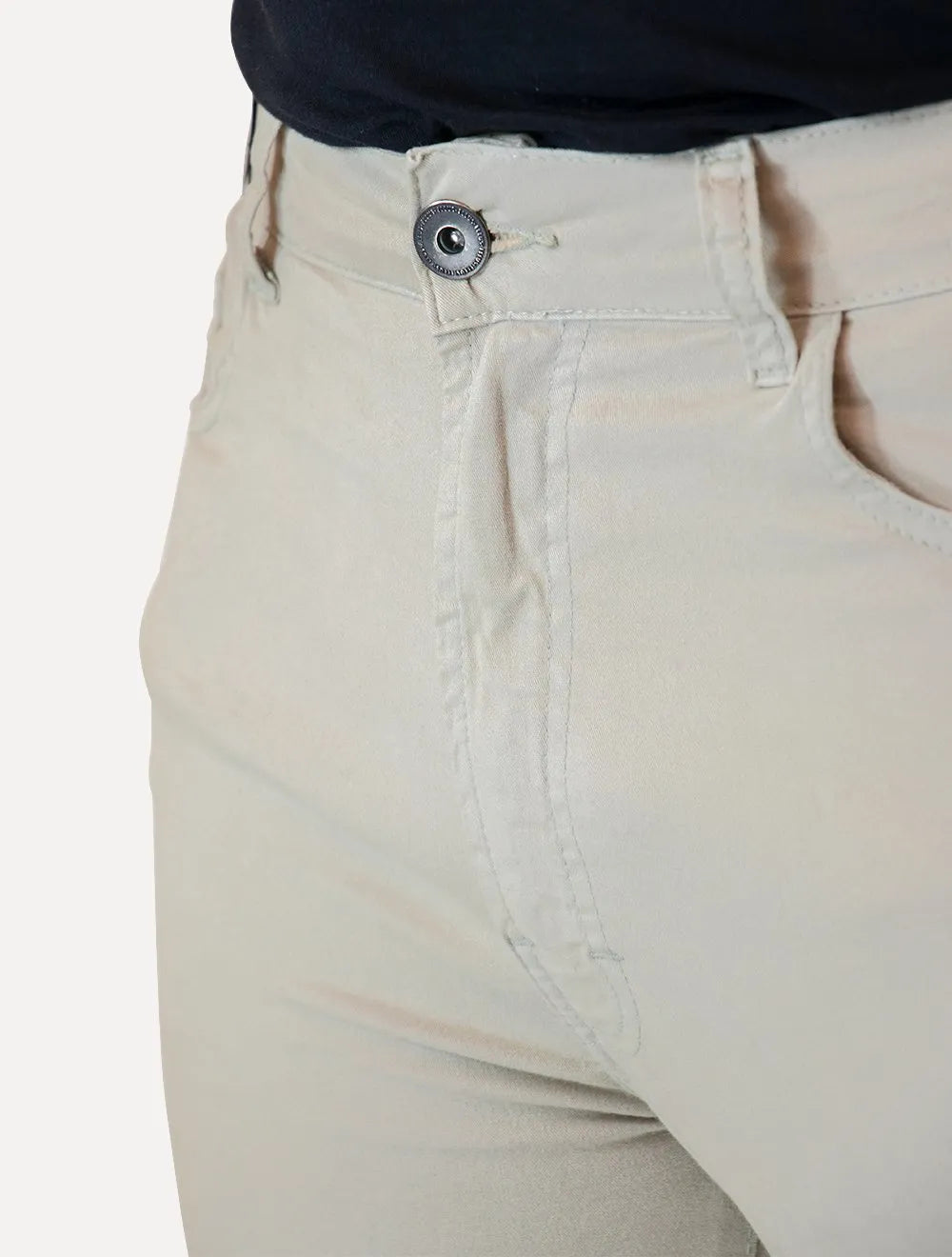 Calça Ellus Sarja Color Twill Slim Cinza Claro