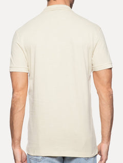 Polo Aramis Masculina Piquet Basic Mono Icon Off-White