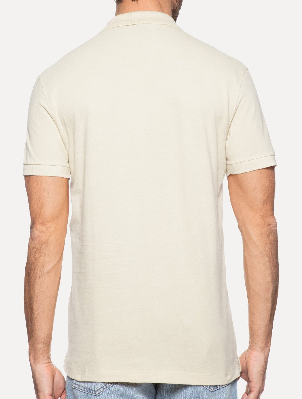 Polo Aramis Masculina Piquet Basic Mono Icon Off-White