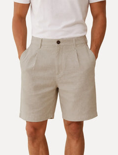 Bermuda Reserva Masculina Casual Linho Areia